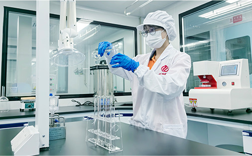 Lab Technician Conducting Material Testing