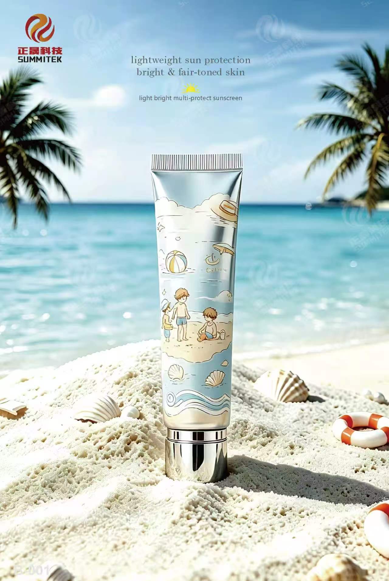 Beautiful Sunscreen Plastic Tubes