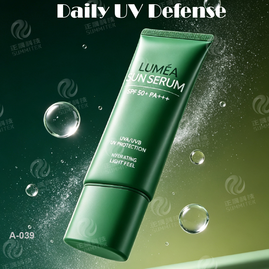 Sunscreen Plastic Tubes with Long Nozzle Green Screw cap
