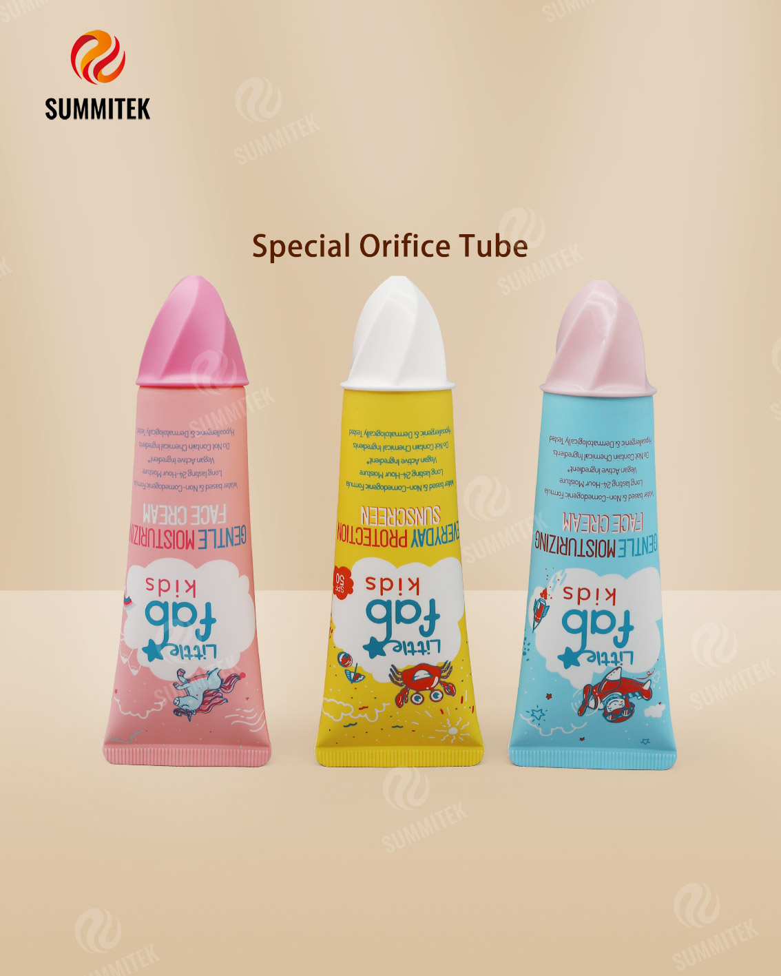 Kids Sunscreen and Moisturizer Tube with Ice Cream Push-On Cap
