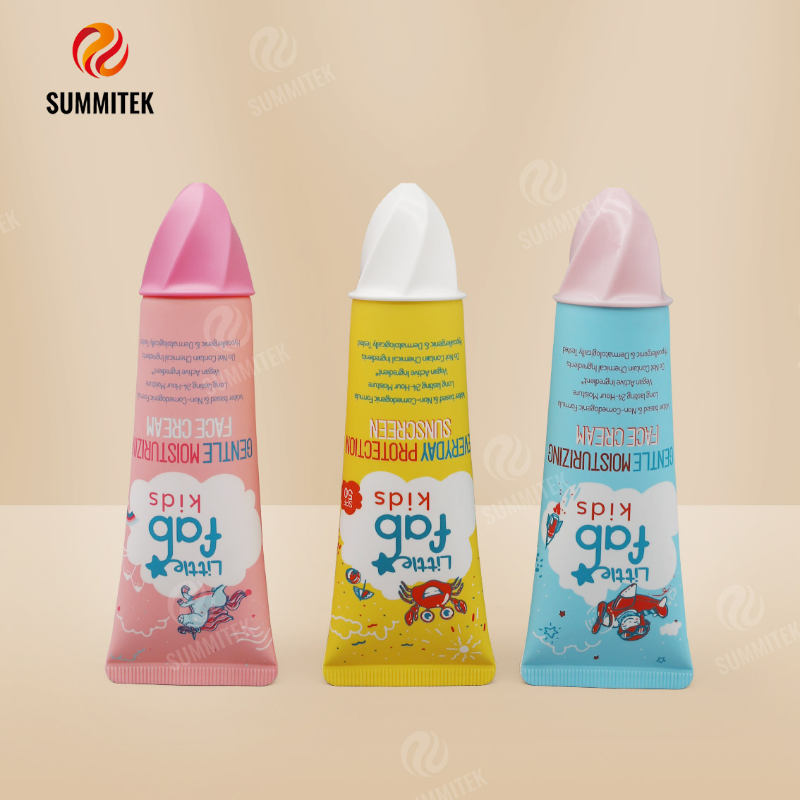 Kids Sunscreen and Moisturizer Tube with Ice Cream Push-On Cap