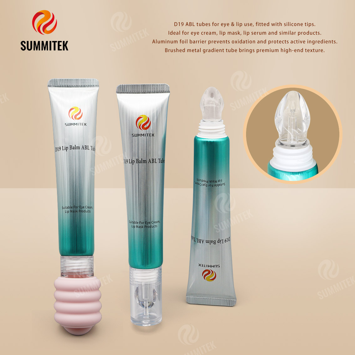 D19 ABL Tubes with Silicone Tip &mdash; Eye & Lip Care Packaging