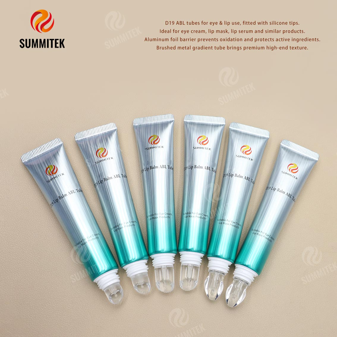 D19 ABL Tubes with Silicone Tip &mdash; Eye & Lip Care Packaging