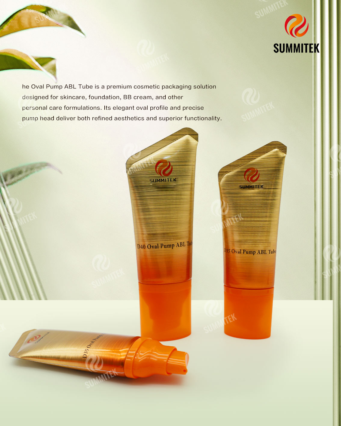 PE Oval Pump Tube | Matte White Minimalist Cosmetic Packaging