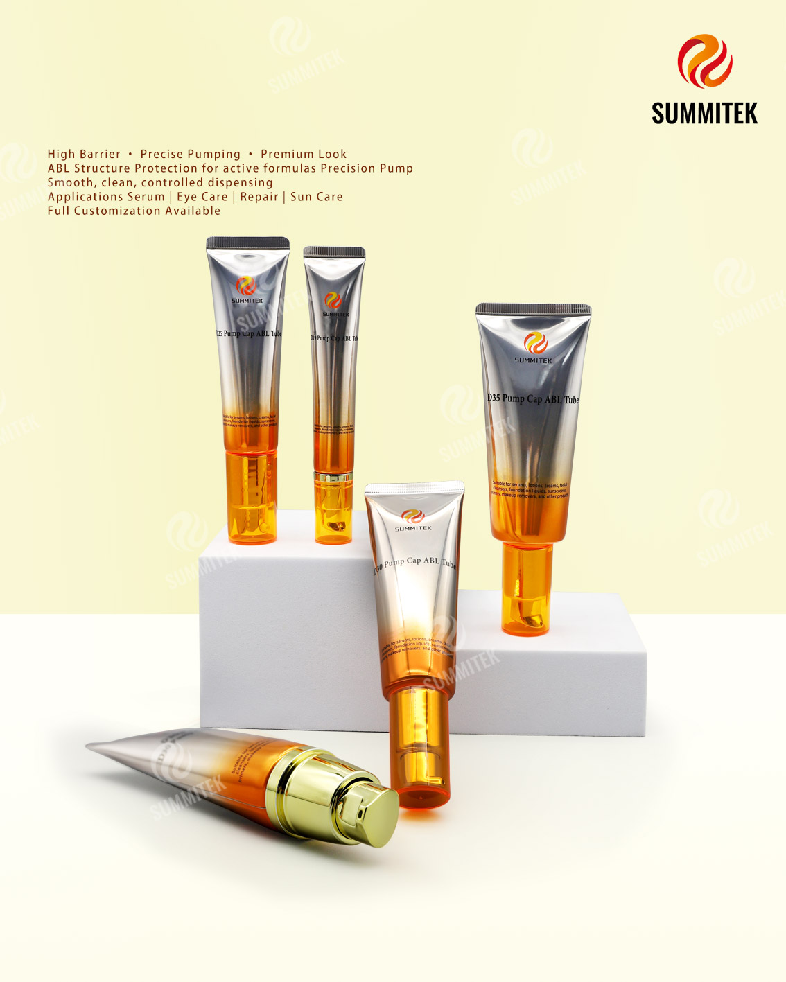 ABL Pump Tube | High Barrier Aluminum Plastic Skincare Tube