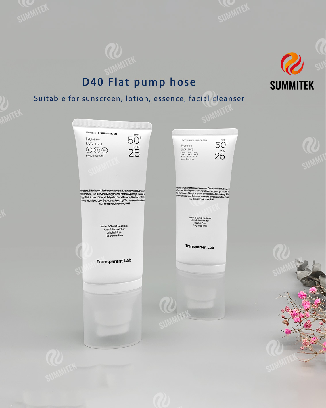 PE Oval Pump Tube | Matte White Minimalist Cosmetic Packaging