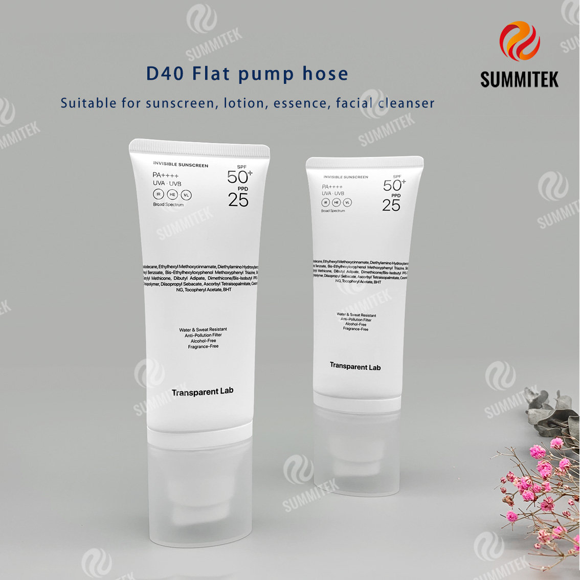 PE Oval Pump Tube | Matte White Minimalist Cosmetic Packaging