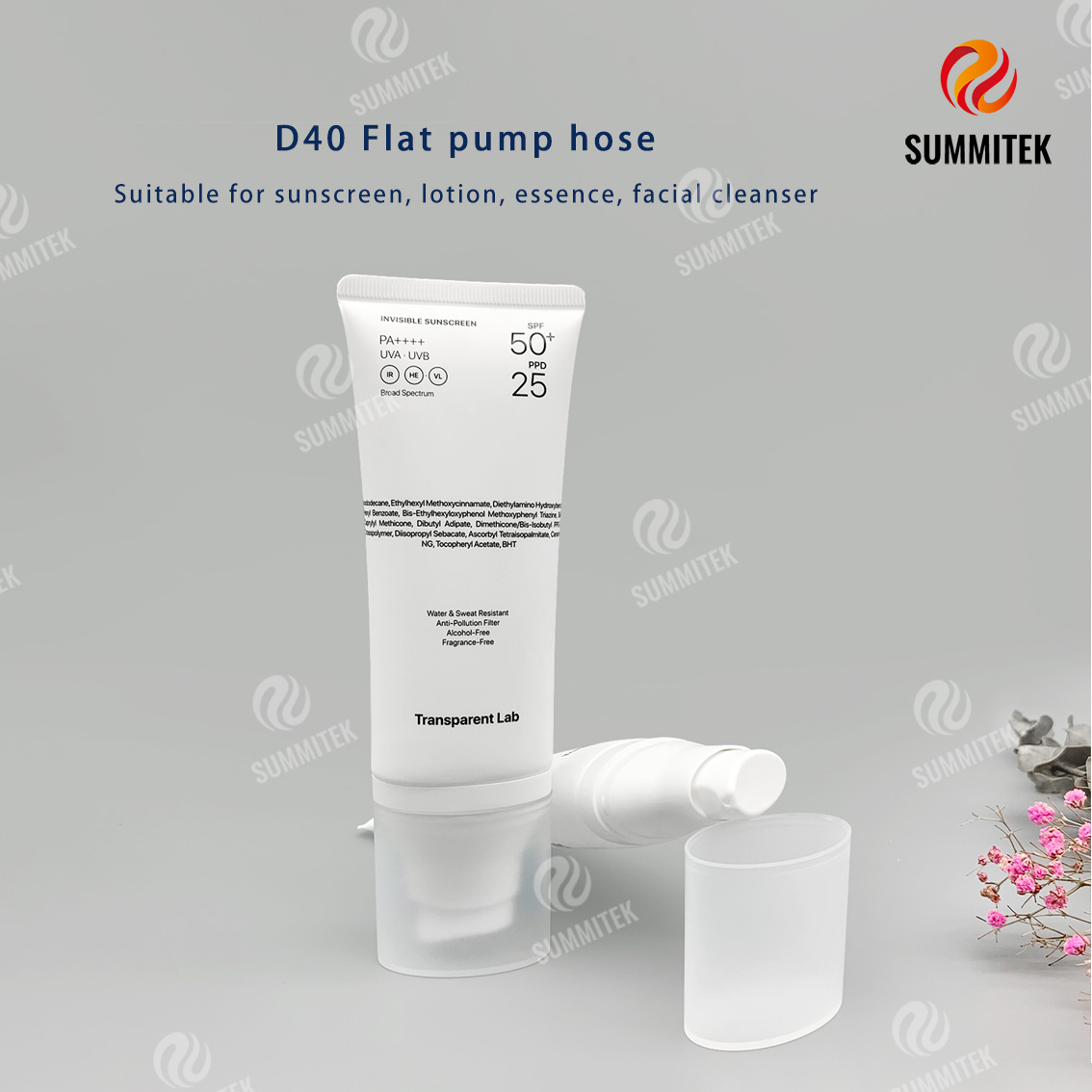 PE Oval Pump Tube | Matte White Minimalist Cosmetic Packaging