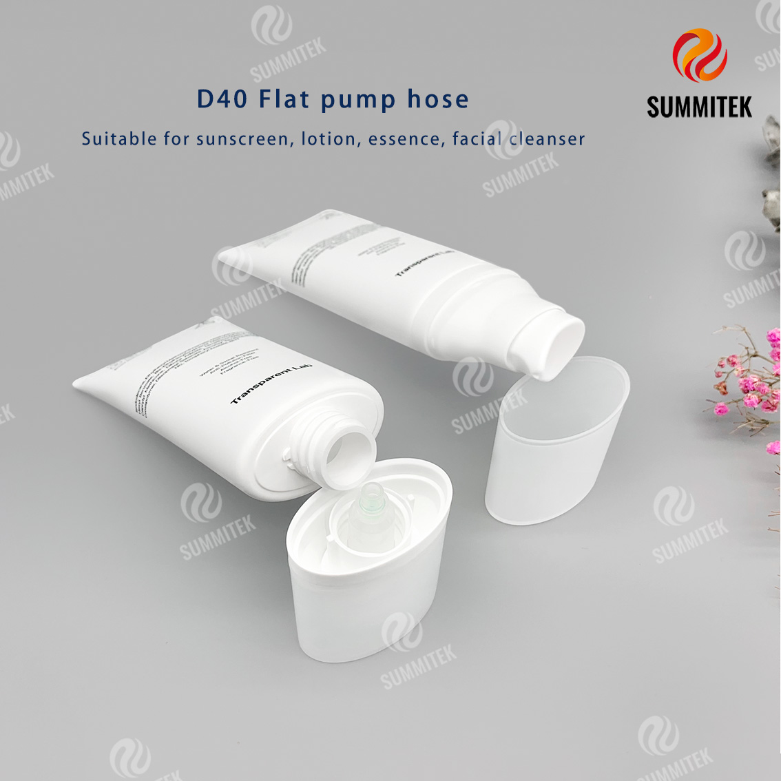 PE Oval Pump Tube | Matte White Minimalist Cosmetic Packaging