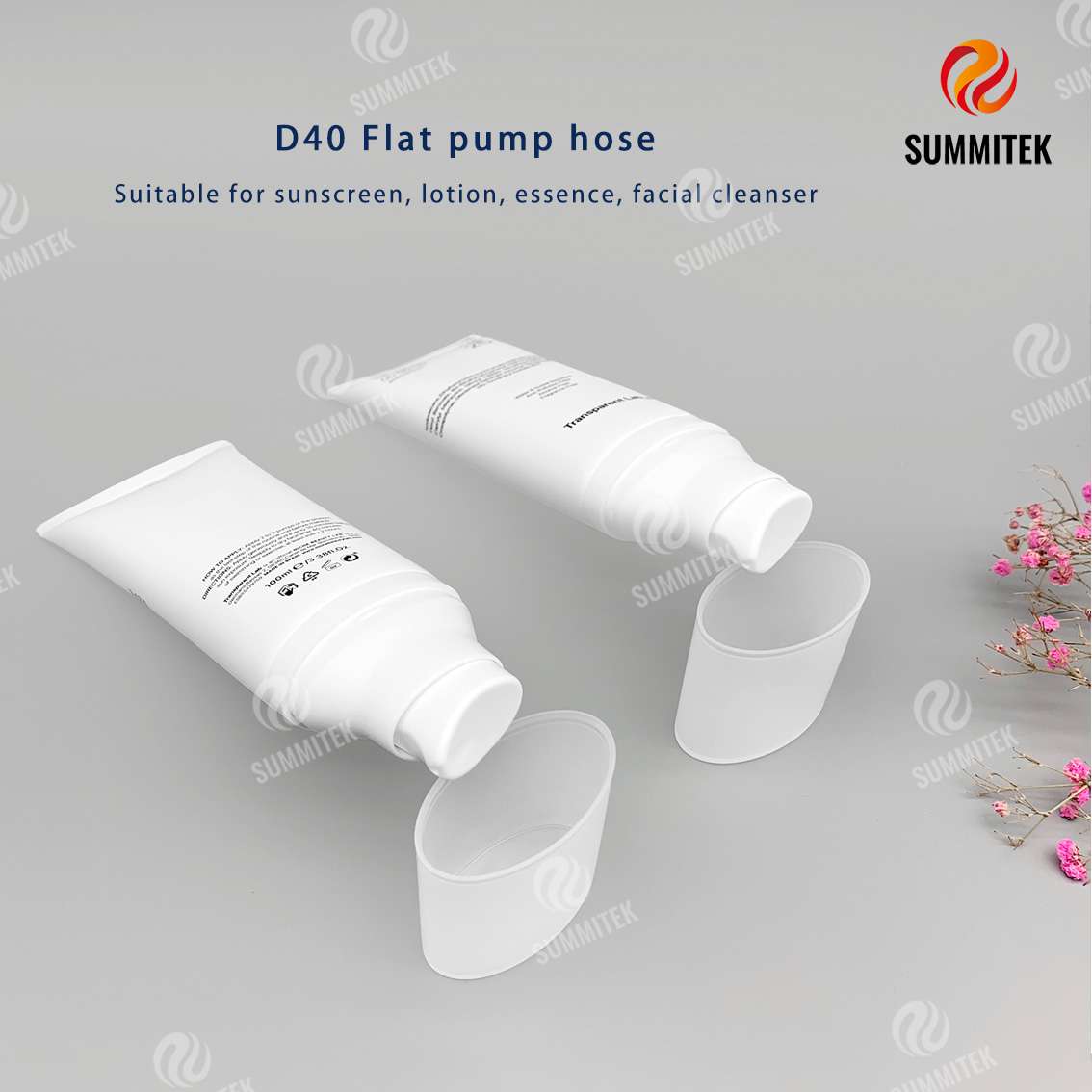 PE Oval Pump Tube | Matte White Minimalist Cosmetic Packaging