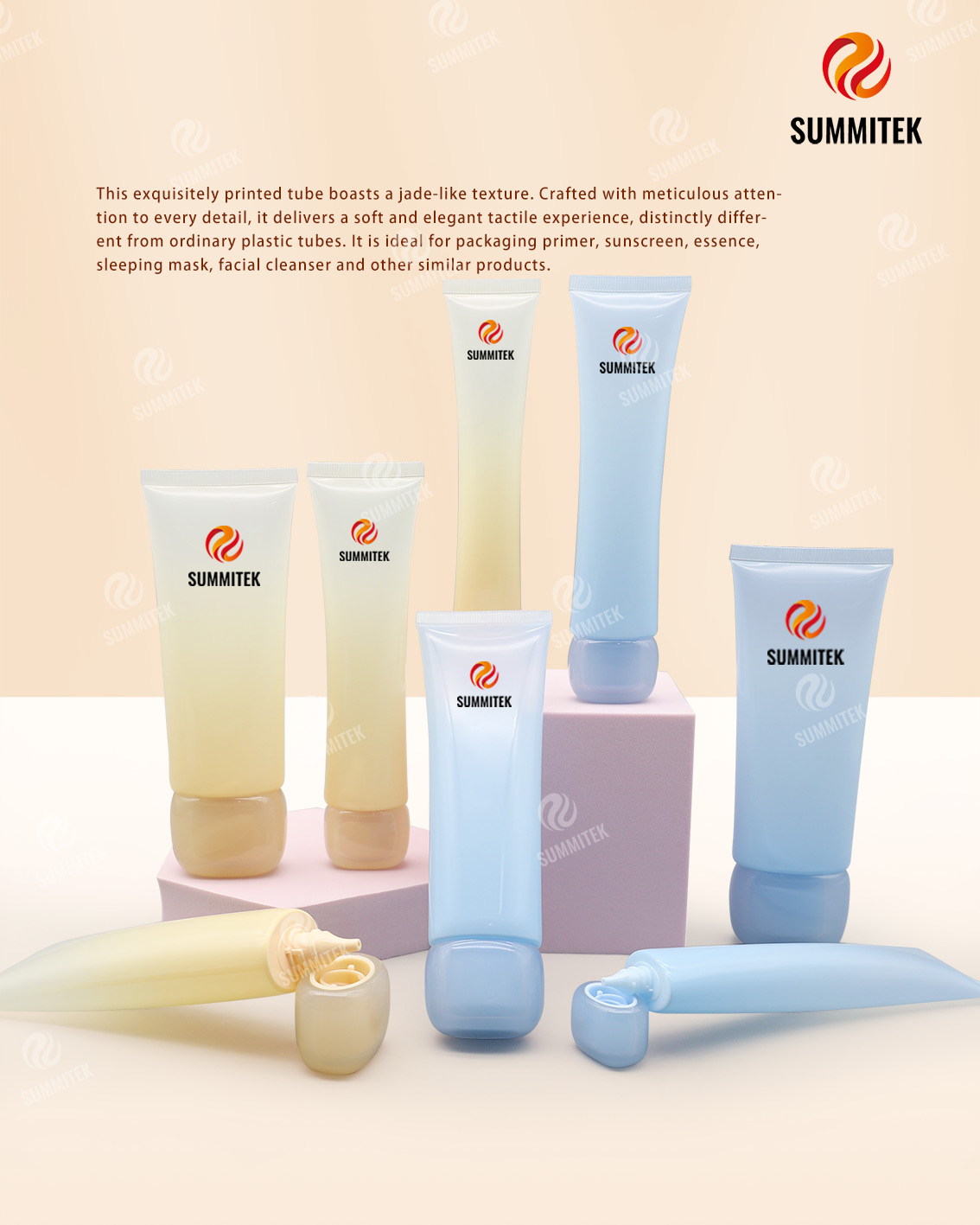 Jade Texture Tube | Soft Touch Varnish Cosmetic Squeeze Tube