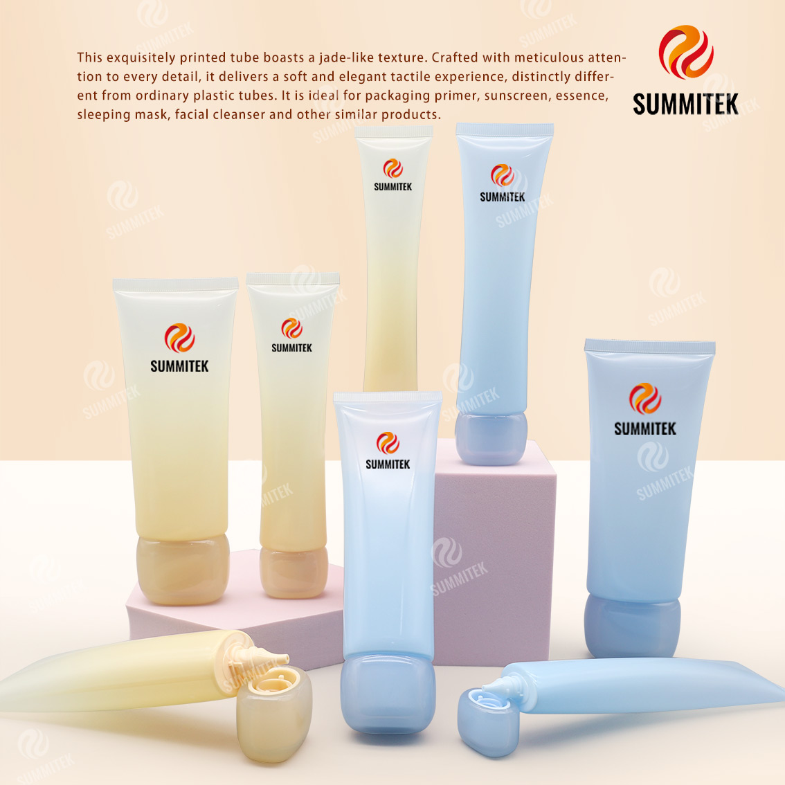 Jade Texture Tube | Soft Touch Varnish Cosmetic Squeeze Tube