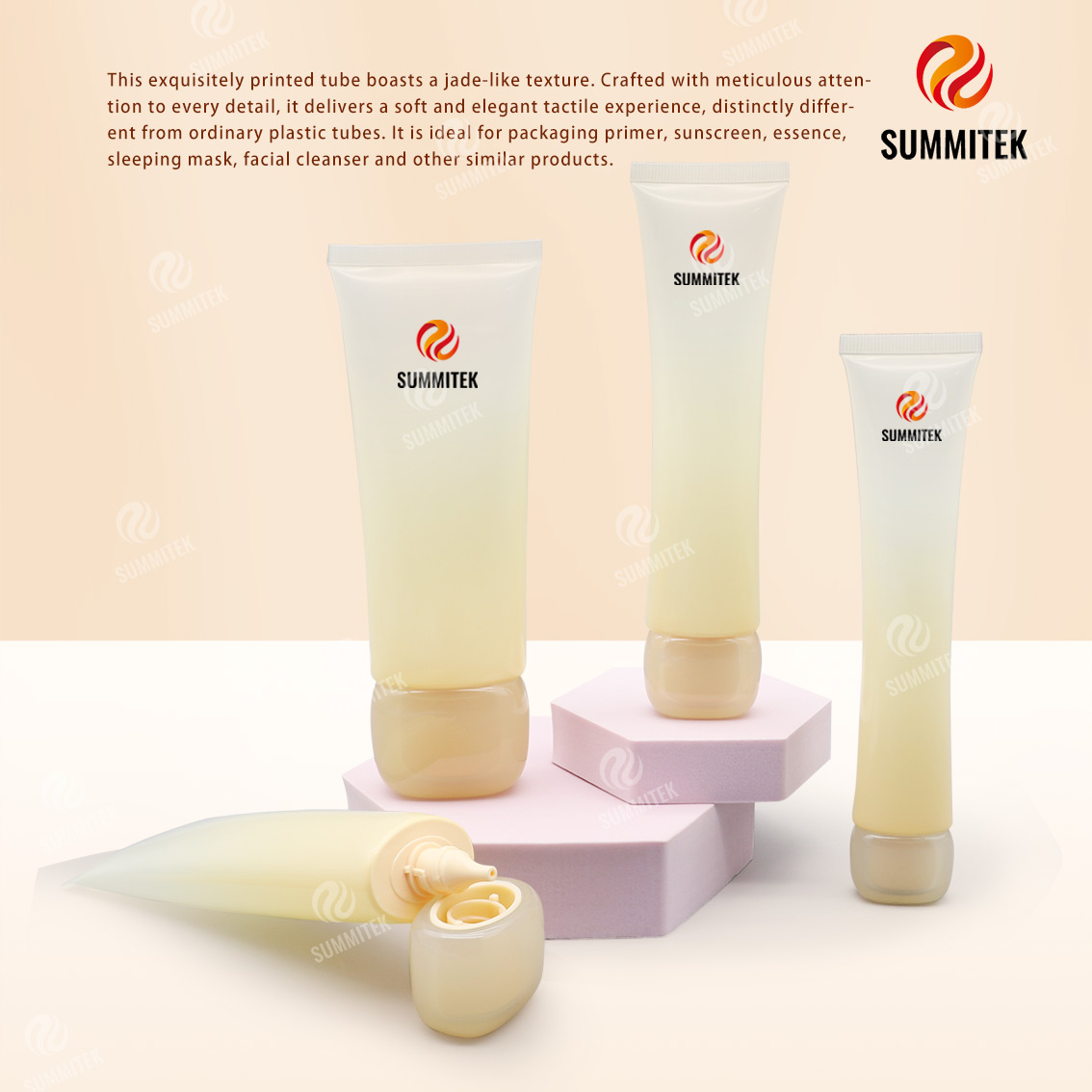 Jade Texture Tube | Soft Touch Varnish Cosmetic Squeeze Tube