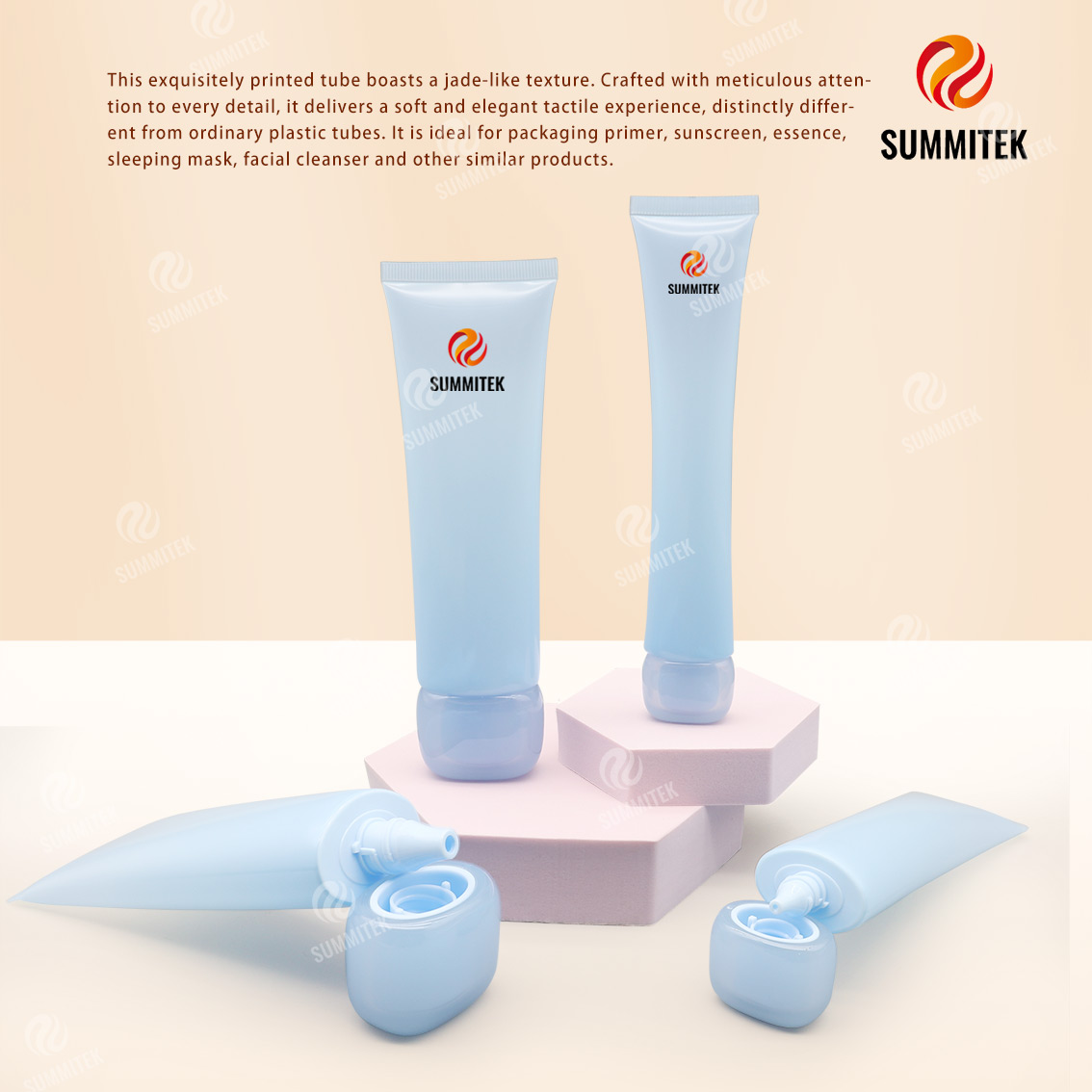 Jade Texture Tube | Soft Touch Varnish Cosmetic Squeeze Tube
