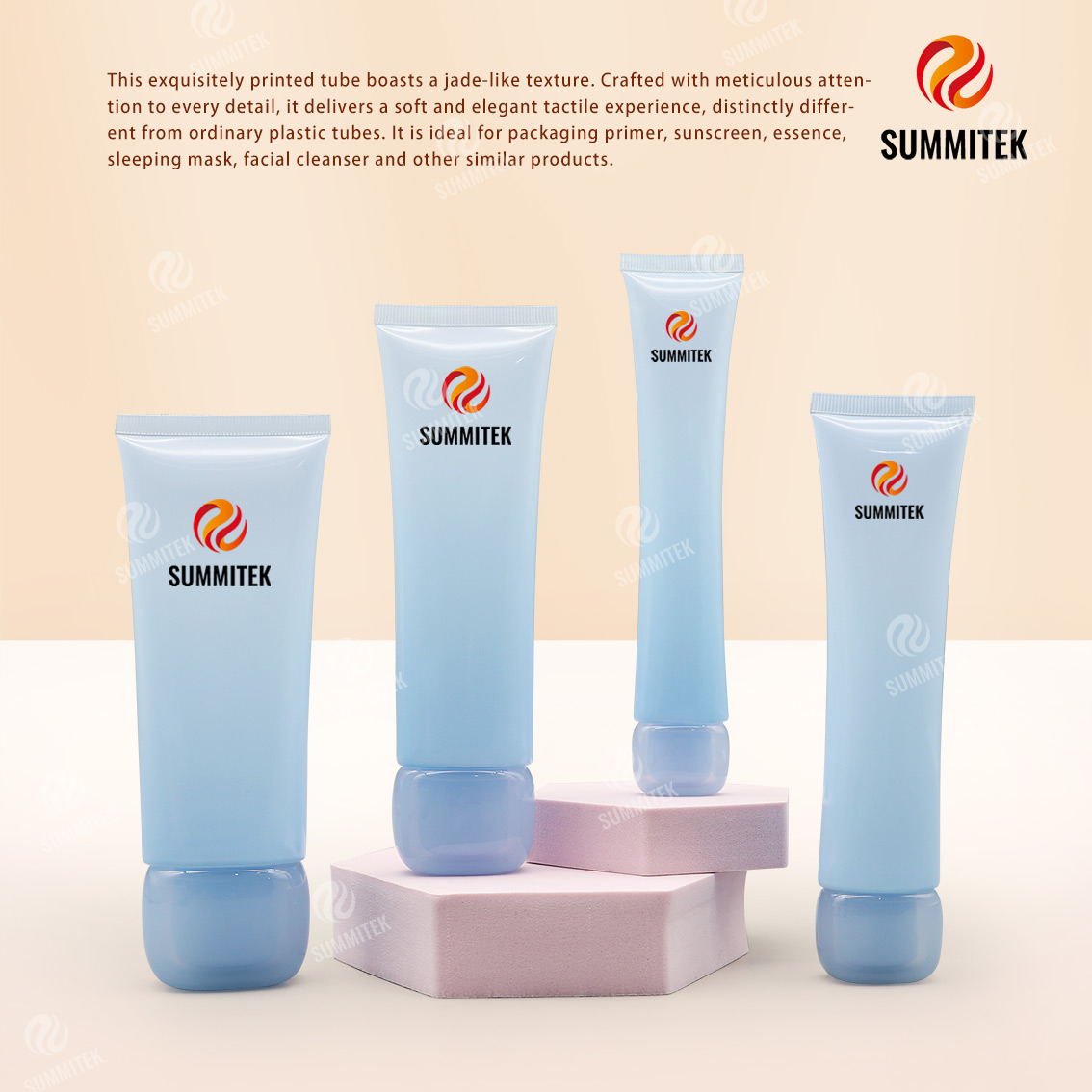 Jade Texture Tube | Soft Touch Varnish Cosmetic Squeeze Tube