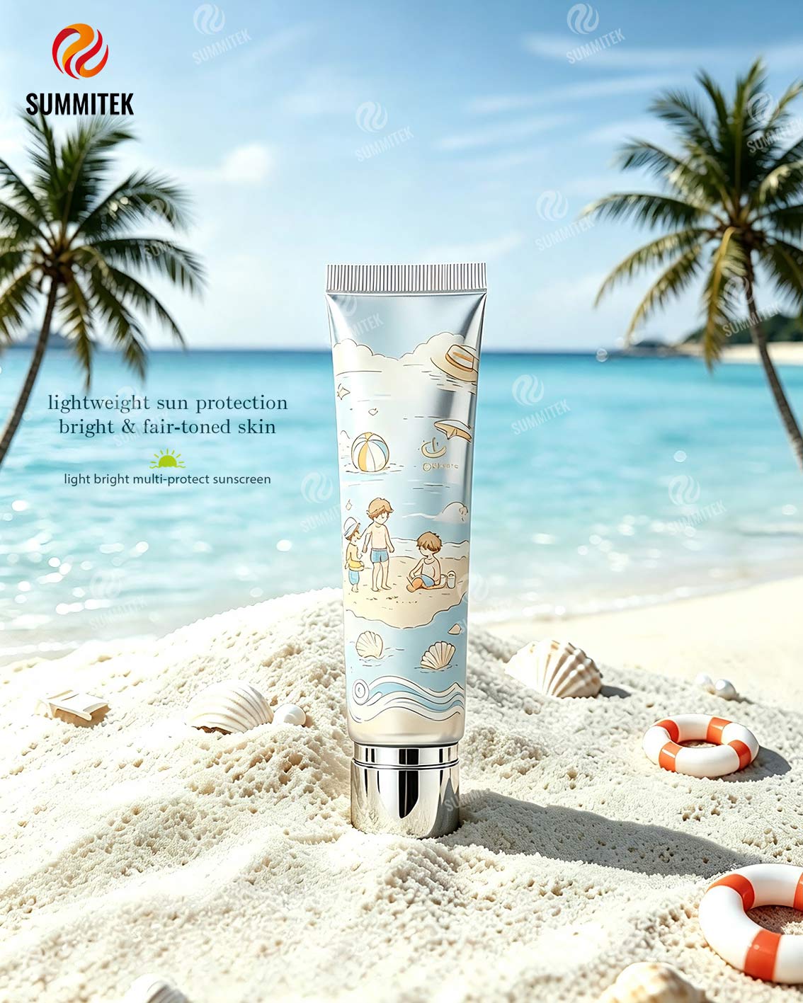 Custom Sunscreen Plastic Tubes | Luxury Sun Care Packaging