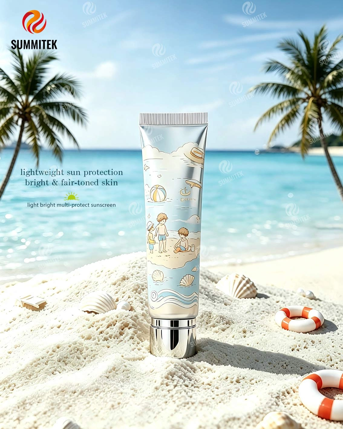Custom Sunscreen Plastic Tubes | Luxury Sun Care Packaging