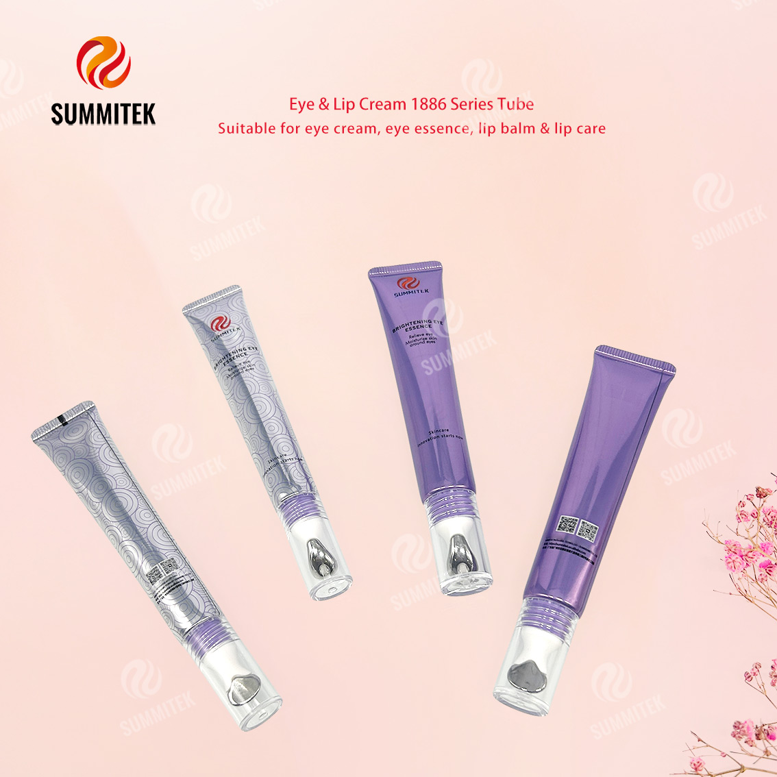 D16/D19 Eye & Lip Cream Tube | Metal Applicator Massage Head Packaging