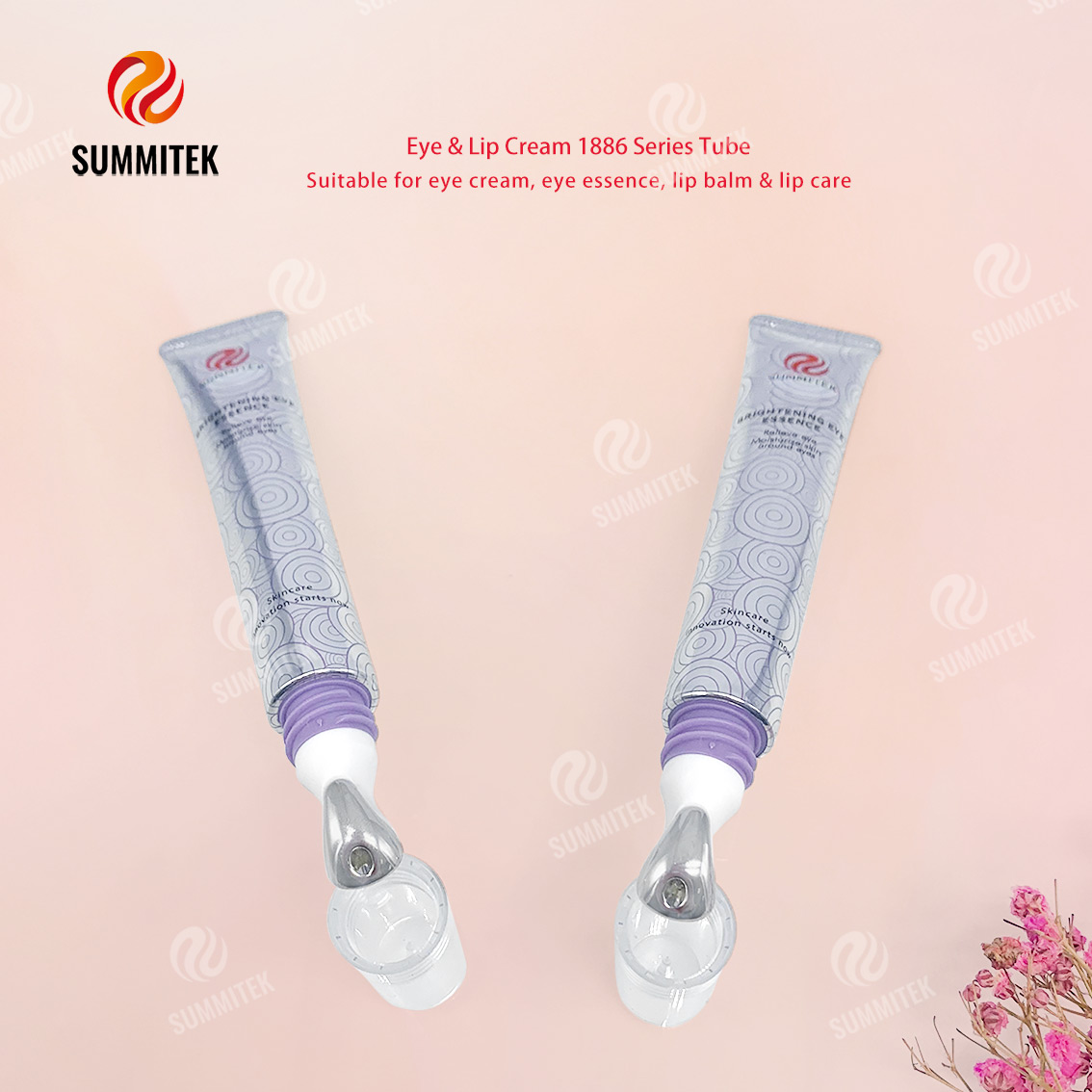 D16/D19 Eye & Lip Cream Tube | Metal Applicator Massage Head Packaging