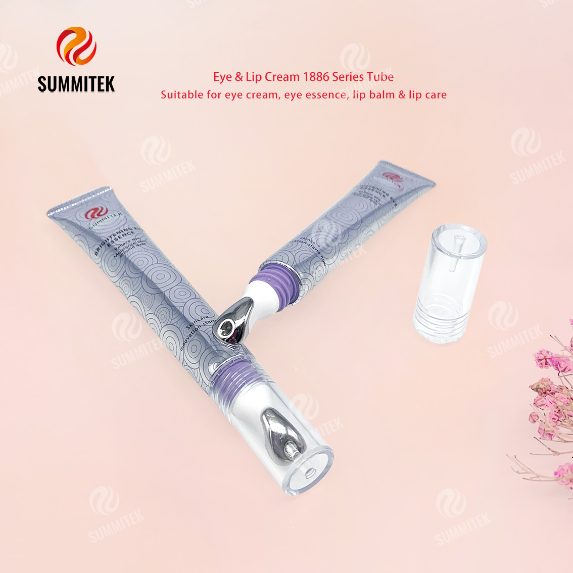 D16/D19 Eye & Lip Cream Tube | Metal Applicator Massage Head Packaging