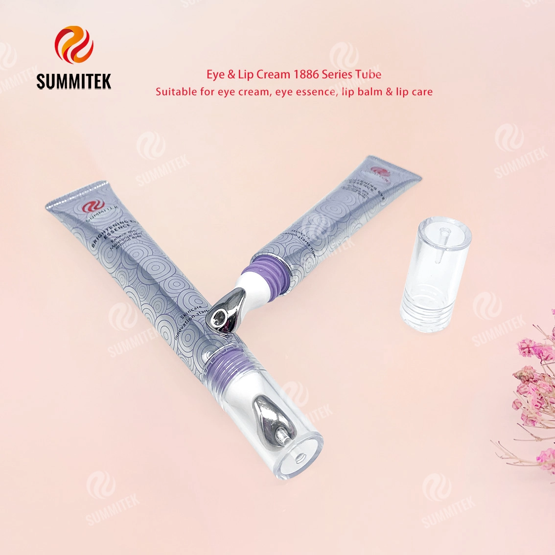 D16/D19 Eye & Lip Cream Tube | Metal Applicator Massage Head Packaging