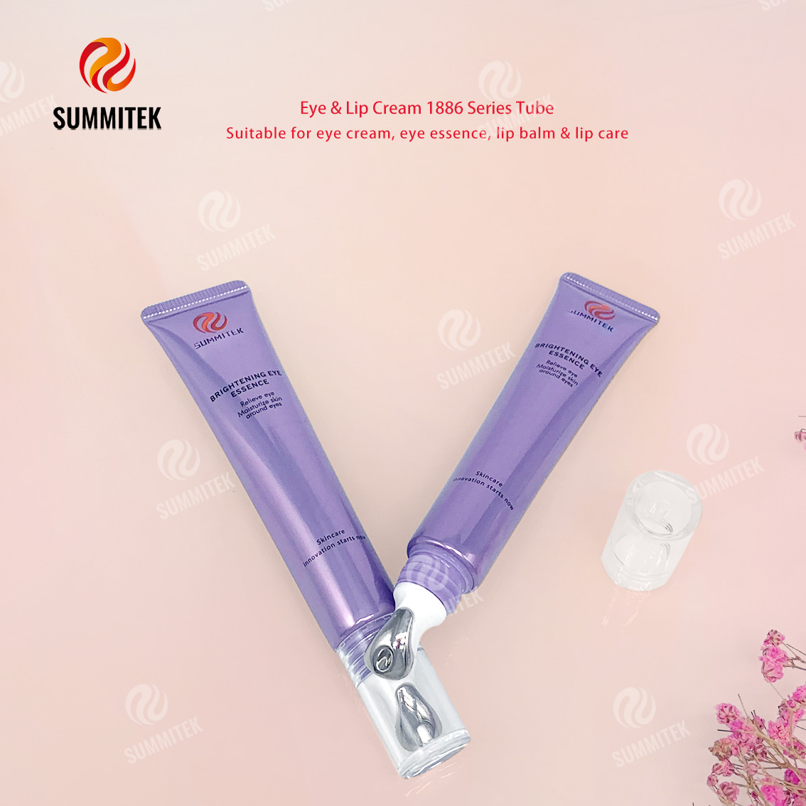D16/D19 Eye & Lip Cream Tube | Metal Applicator Massage Head Packaging