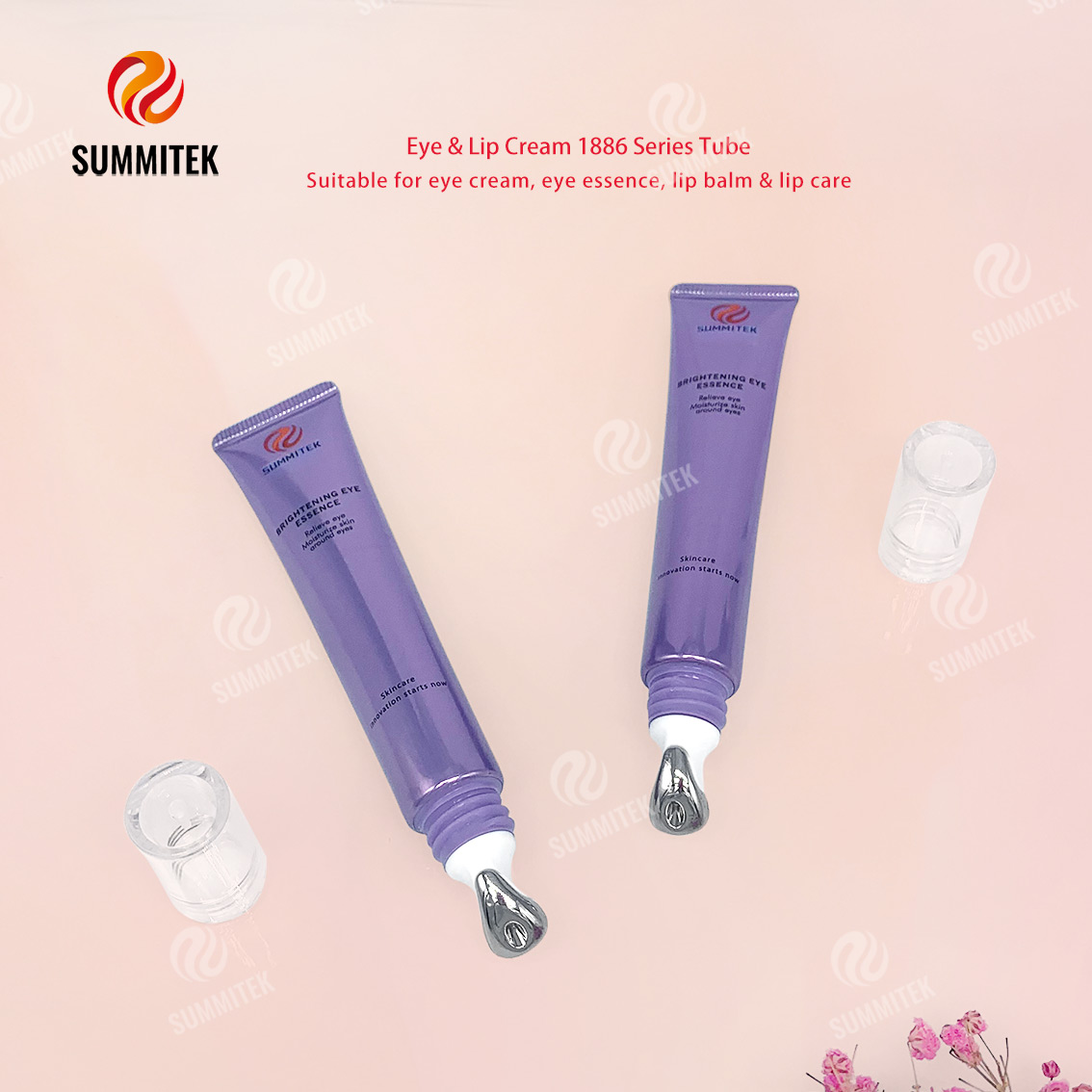 D16/D19 Eye & Lip Cream Tube | Metal Applicator Massage Head Packaging