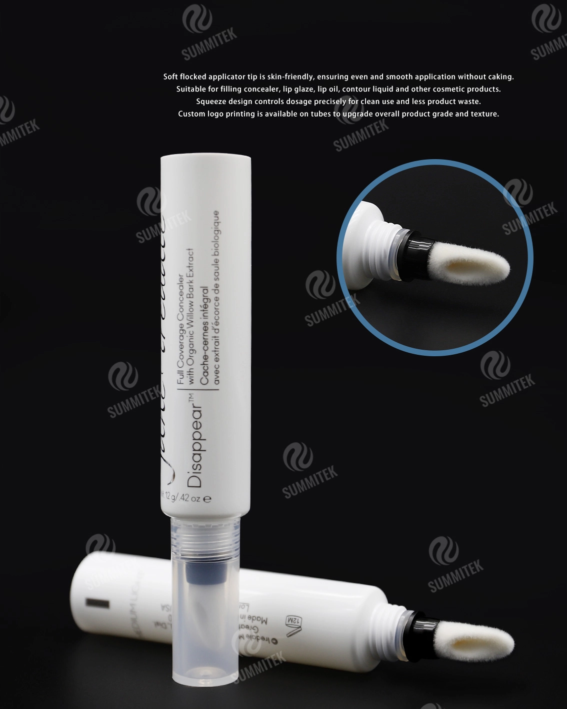 D19 Flocked Tip Tube | Soft Applicator Concealer Packaging