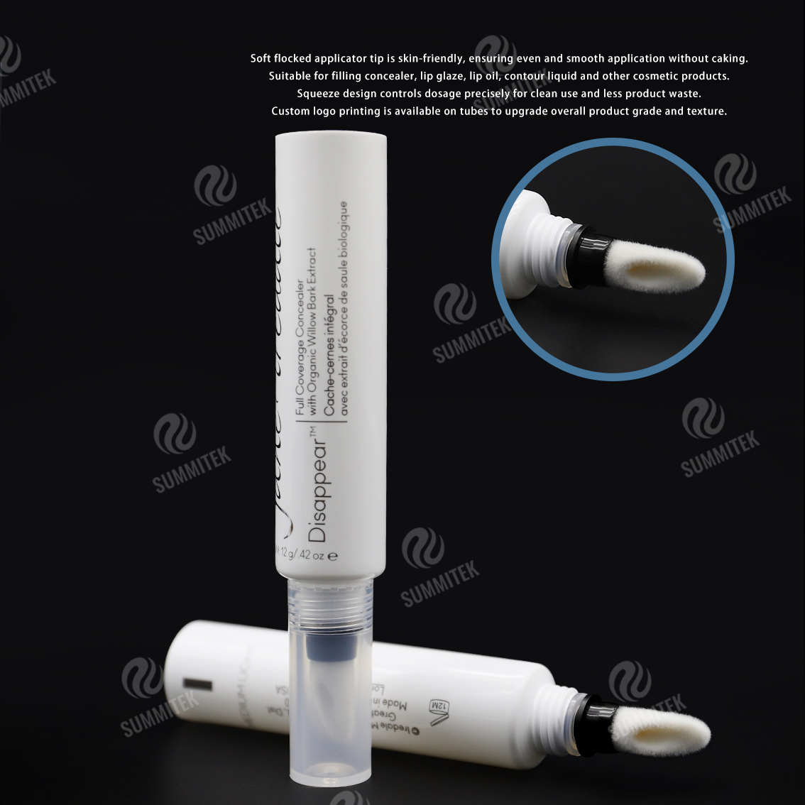 D19 Flocked Tip Tube | Soft Applicator Concealer Packaging