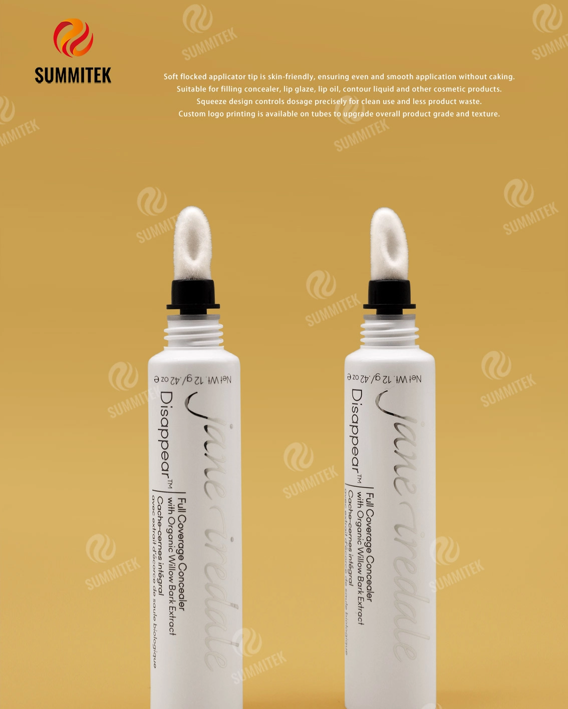 D19 Flocked Tip Tube | Soft Applicator Concealer Packaging