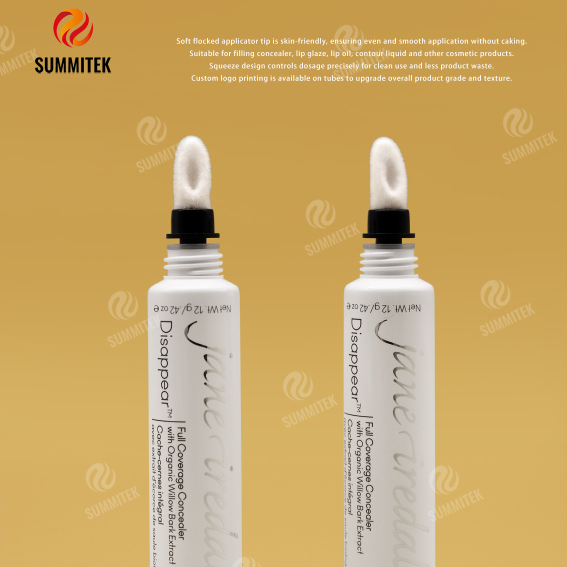 D19 Flocked Tip Tube | Soft Applicator Concealer Packaging