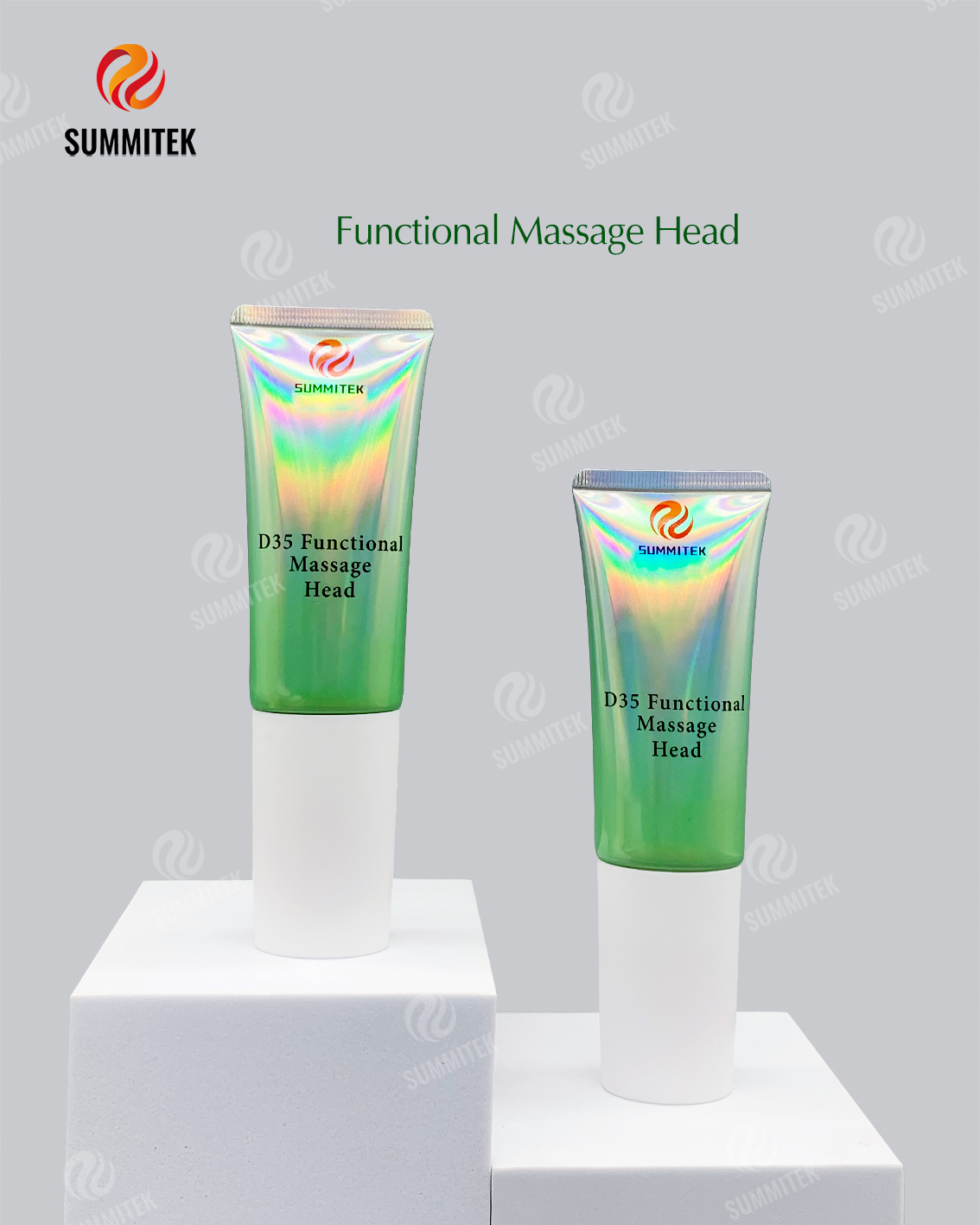 D35 Oval Soft Massage Tube | Functional Applicator Skincare Packaging