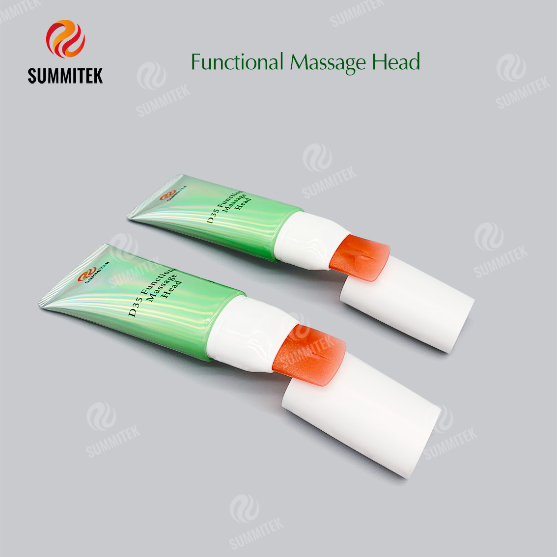 D35 Oval Soft Massage Tube | Functional Applicator Skincare Packaging