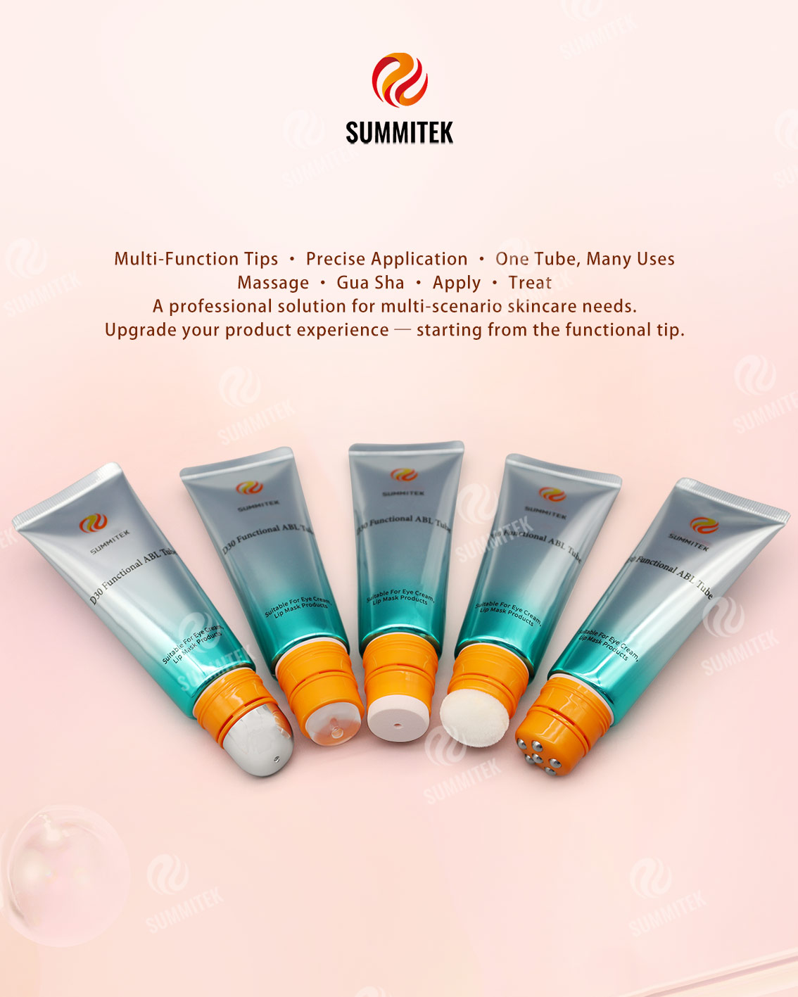 D30 Functional ABL Tube | Multi-Head Eye & Lip Care Packaging