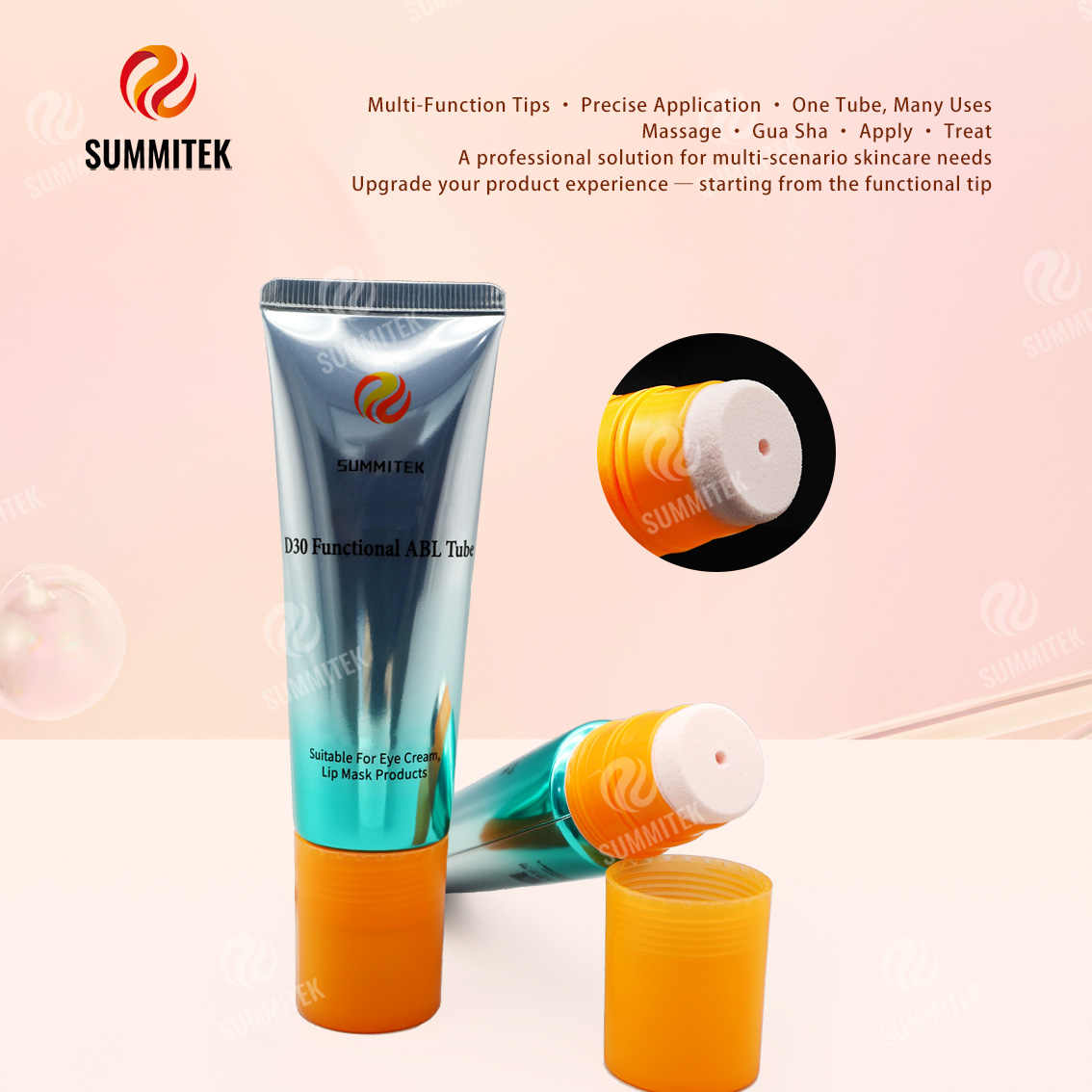 D30 Functional ABL Tube | Multi-Head Eye & Lip Care Packaging