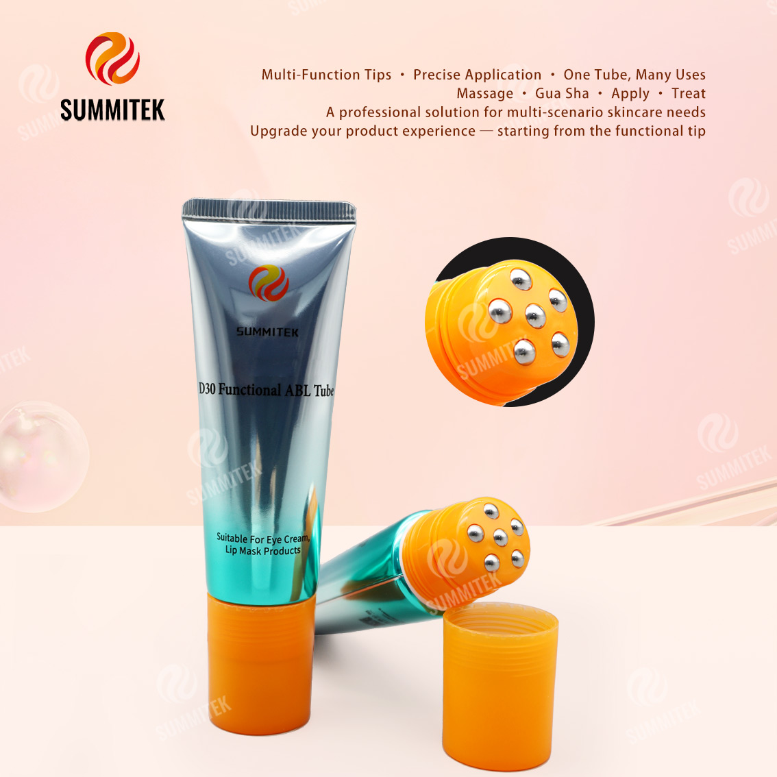 D30 Functional ABL Tube | Multi-Head Eye & Lip Care Packaging