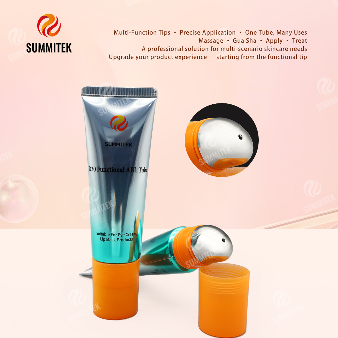 D30 Functional ABL Tube | Multi-Head Eye & Lip Care Packaging