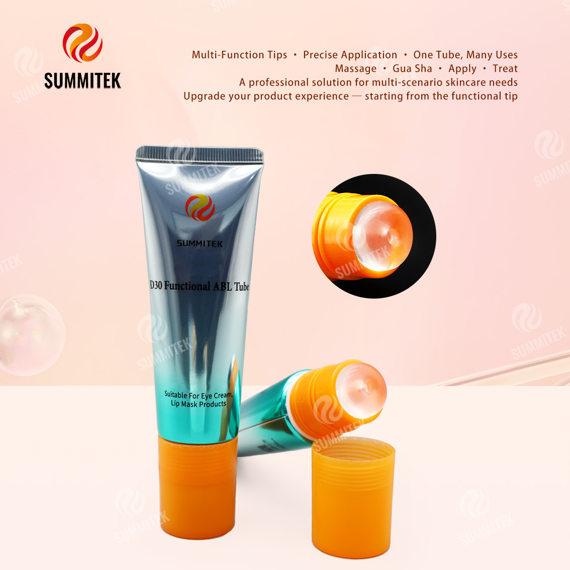 D30 Functional ABL Tube | Multi-Head Eye & Lip Care Packaging