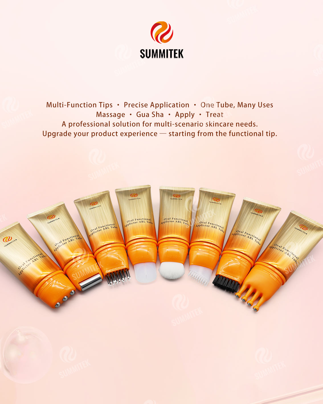 D40 Oval Functional Tube | Multi-Head Cleanser & Body Care Packaging