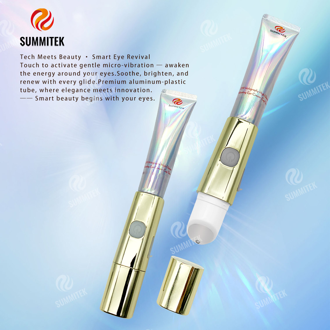 Vibrating Eye Cream Tube | Micro-Vibration Applicator Eye Serum Packaging