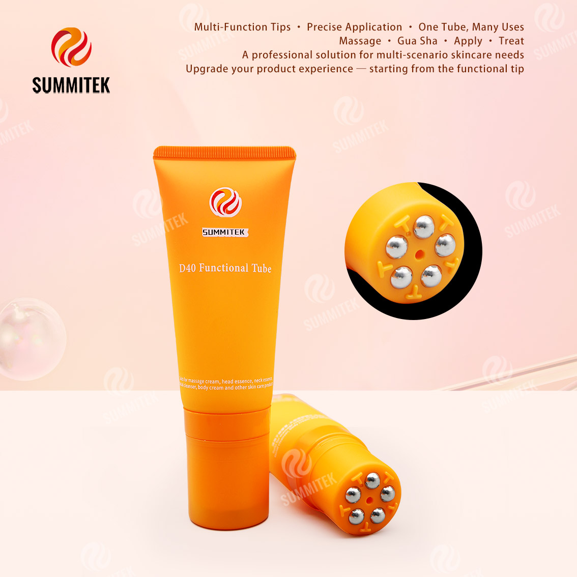 D40 Functional Tube | Multi-Tip Massage & Skincare Packaging