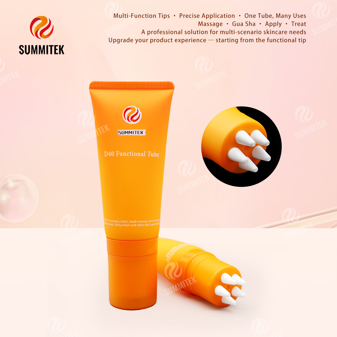 D40 Functional Tube | Multi-Tip Massage & Skincare Packaging