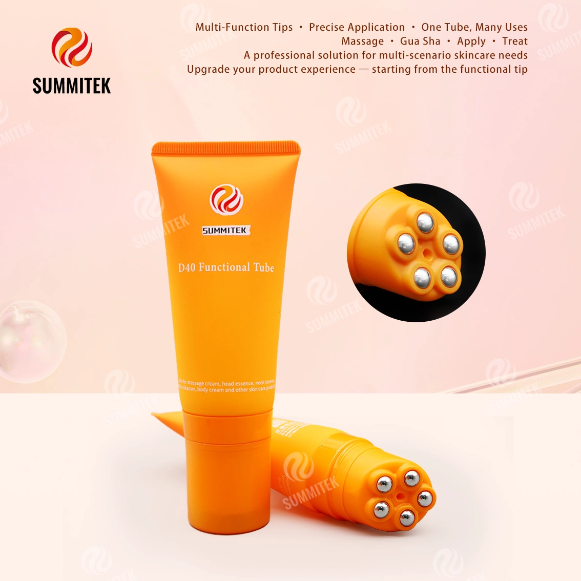 D40 Functional Tube | Multi-Tip Massage & Skincare Packaging