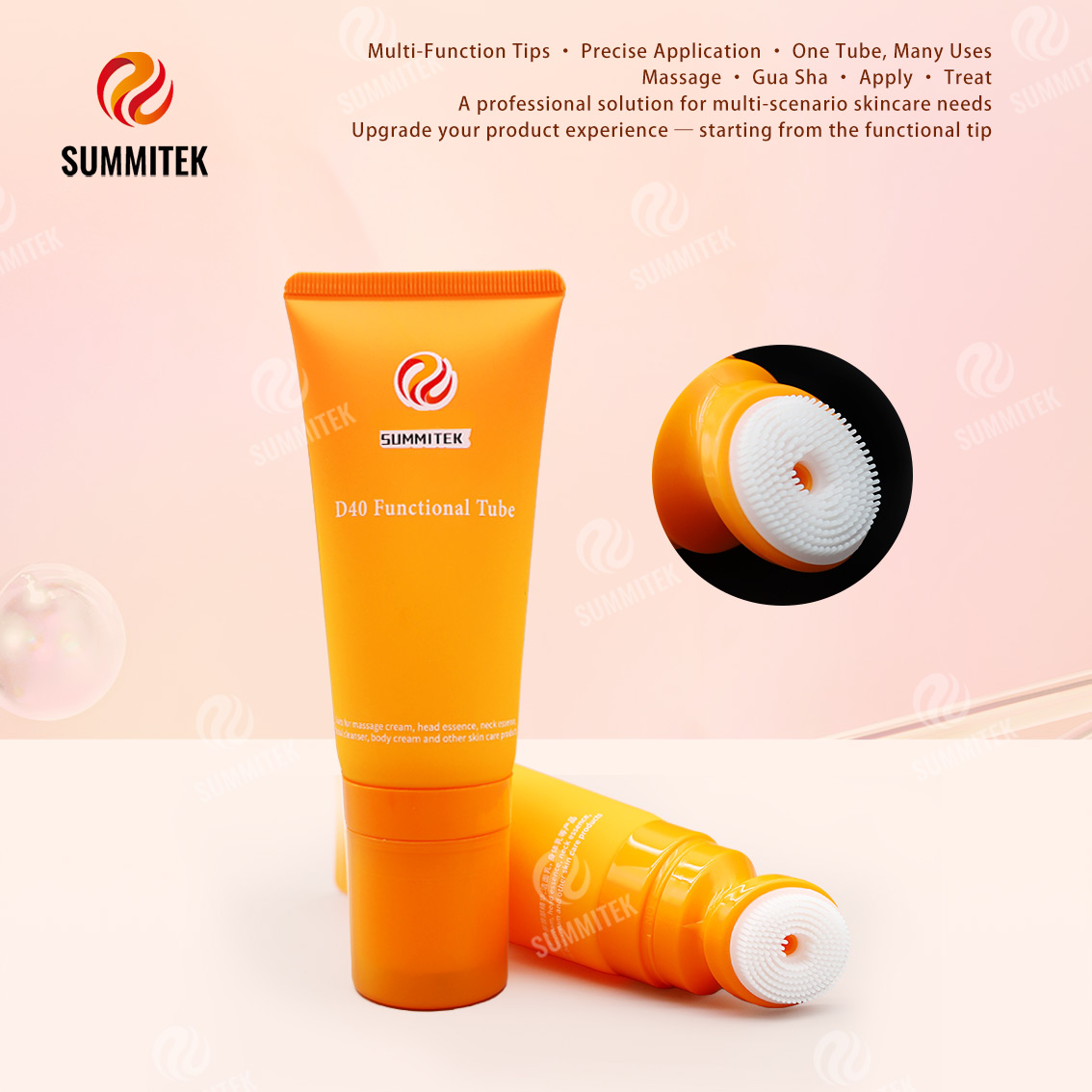 D40 Functional Tube | Multi-Tip Massage & Skincare Packaging
