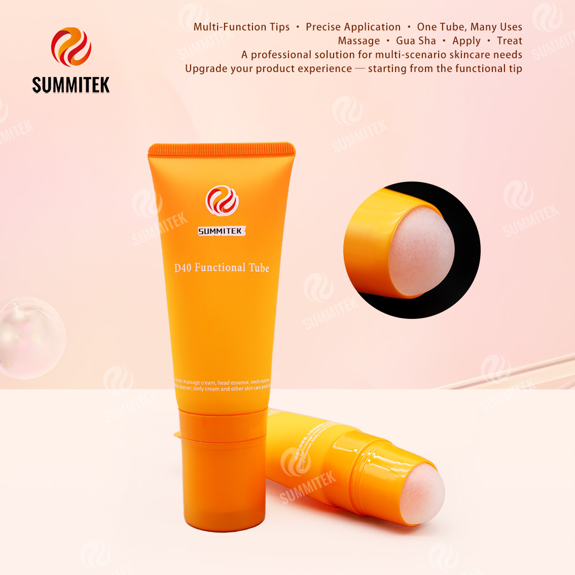 D40 Functional Tube | Multi-Tip Massage & Skincare Packaging