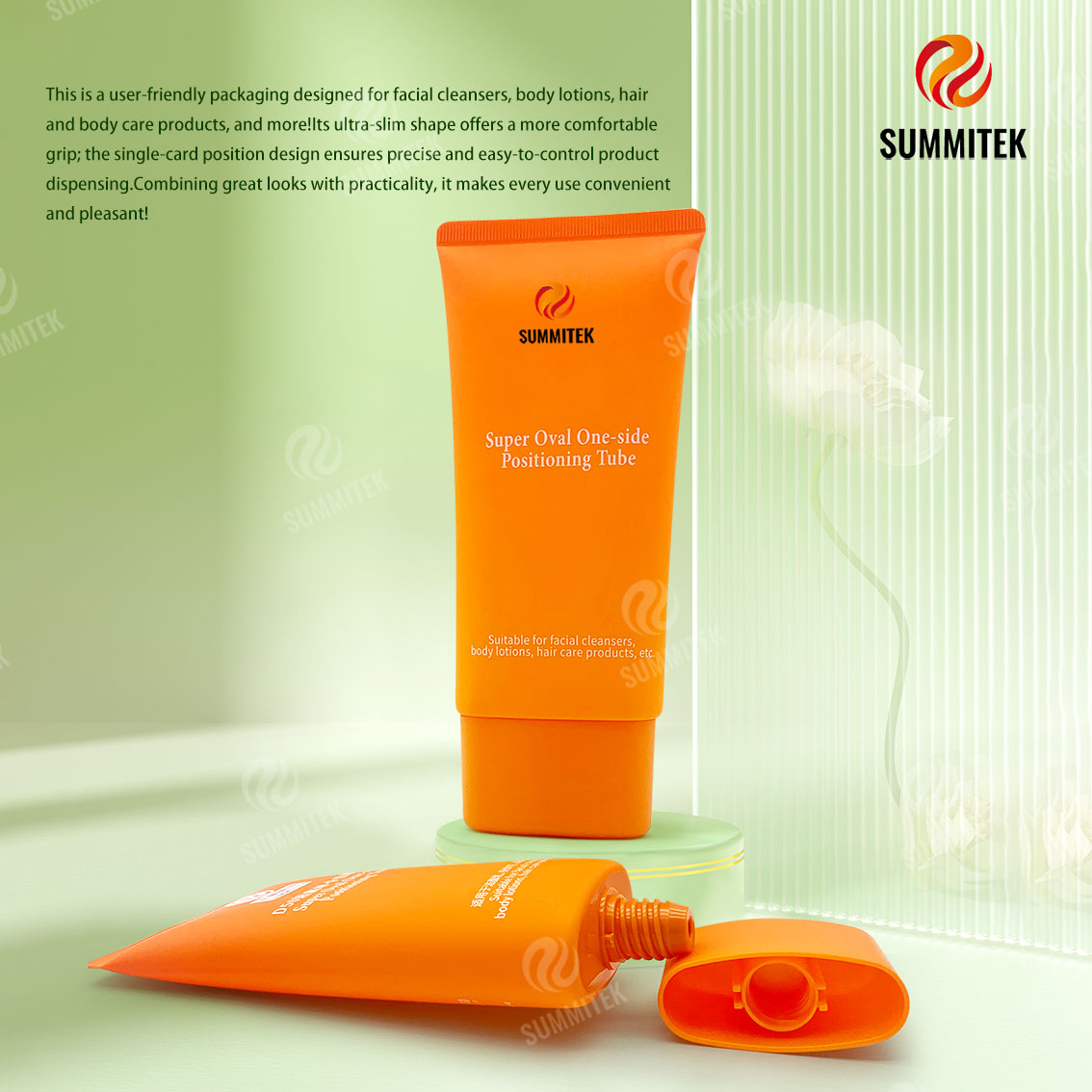D50 Super Oval Flat Tube | Facial Cleanser & Body Lotion Packaging