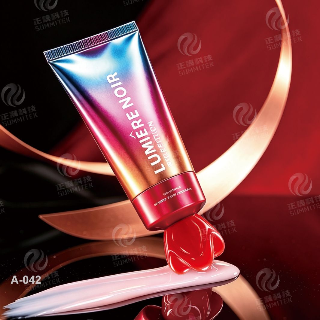 Heart-shaped Special Cap Tube | Gradient Iridescent Cosmetic Packaging