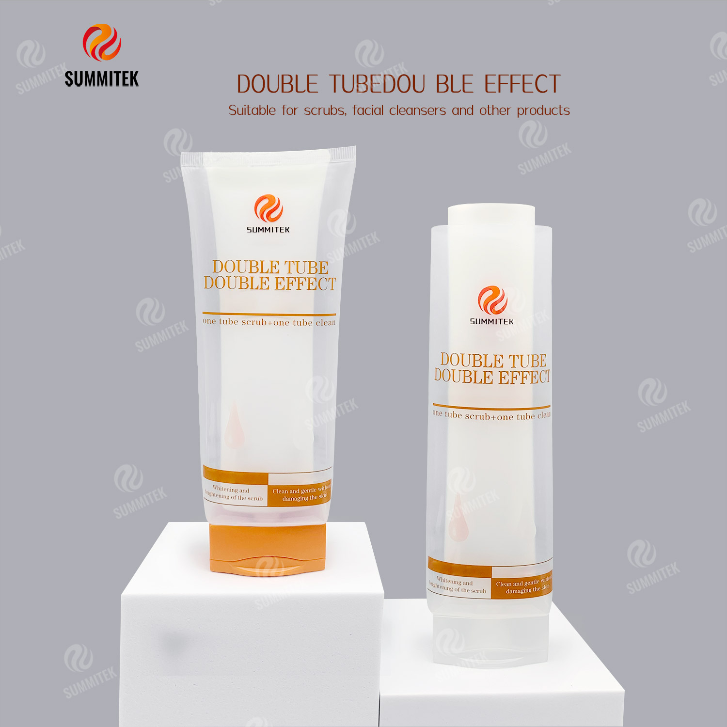 Dual Chamber Double Effect Tube | Two Formula One Tube Dual Dispensing Packaging