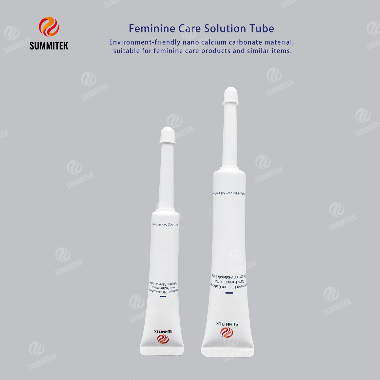 Long Nozzle Feminine Care Tube | D16/D19 Nanometer Calcium Carbonate Eco Tube