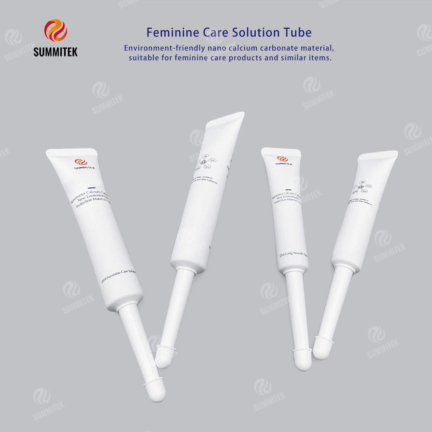 Long Nozzle Feminine Care Tube | D16/D19 Nanometer Calcium Carbonate Eco Tube